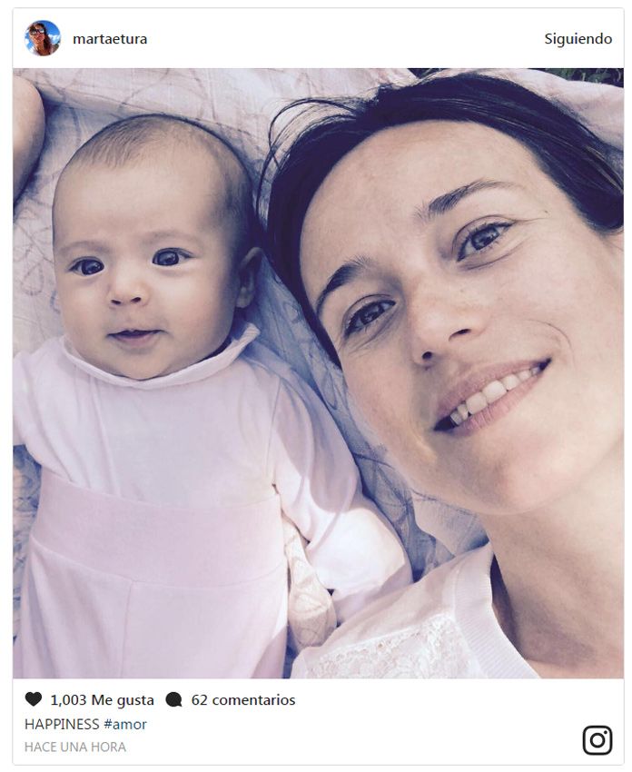 Marta Etura publica la primera foto de su hija Chloe