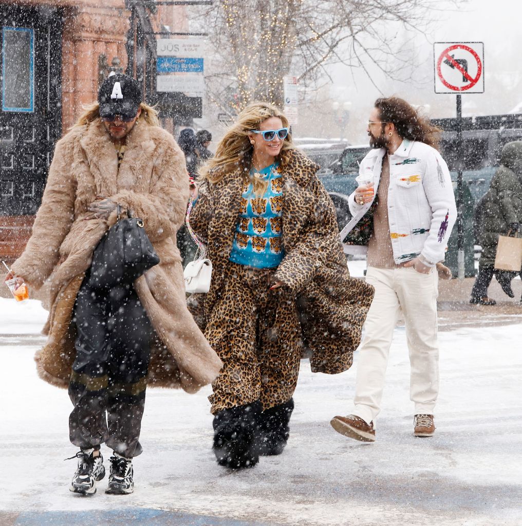 Model Heidi Klum and musician Tom Kaulitz in Aspen