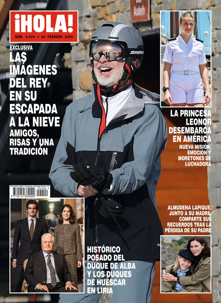 El rey Felipe esquiando en la portada de ¡HOLA!