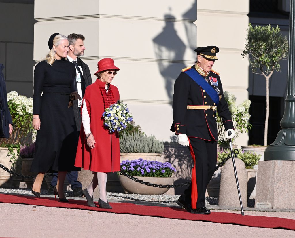 Rey Harald, reina Sonia, princesa Mette-Marit el 15 de octubre de 2024 