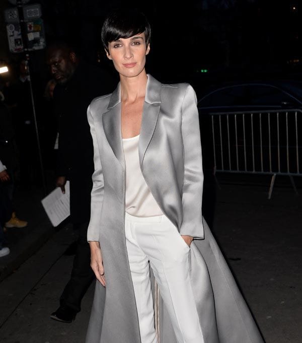 La española Paz Vega apuntó las tendencias de Armani para la próxima temporada 