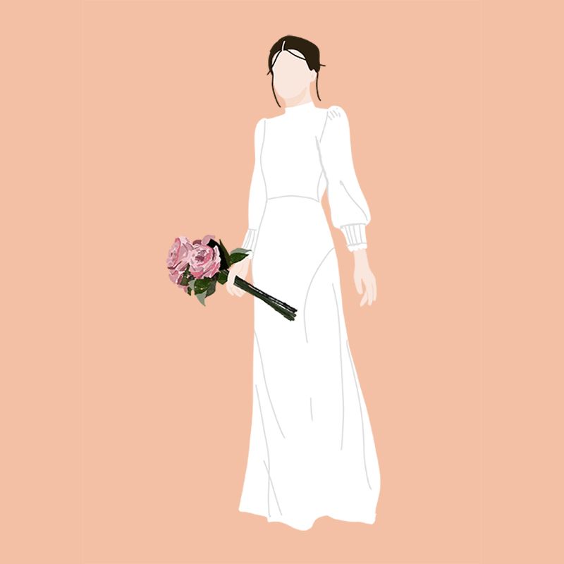 Ramo para novias minimalistas