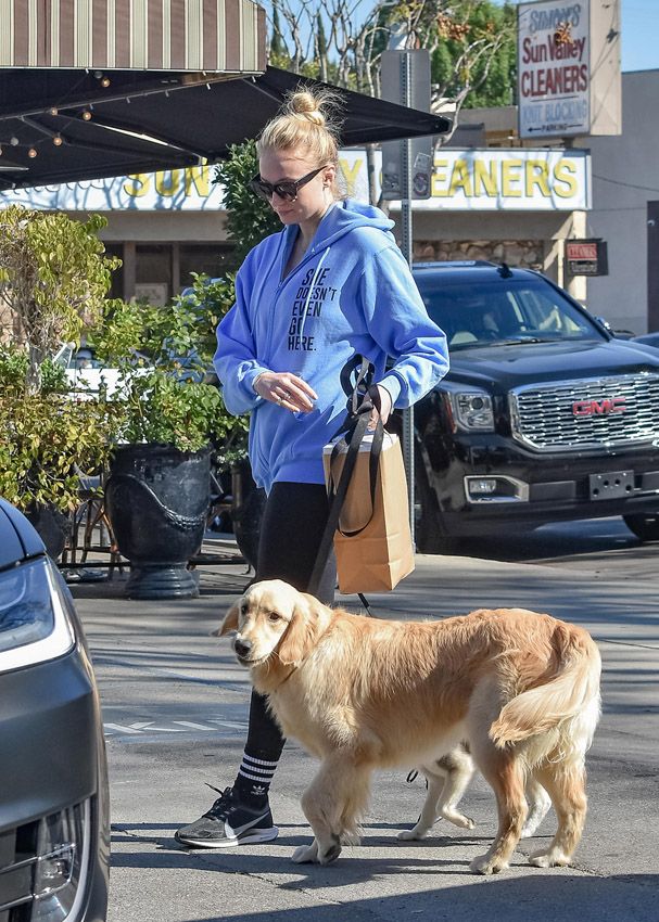 sophie turner perro paseo