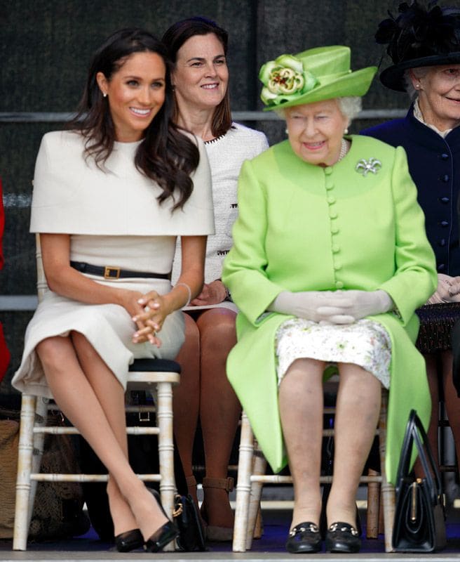 Meghan Markle con Isabel II