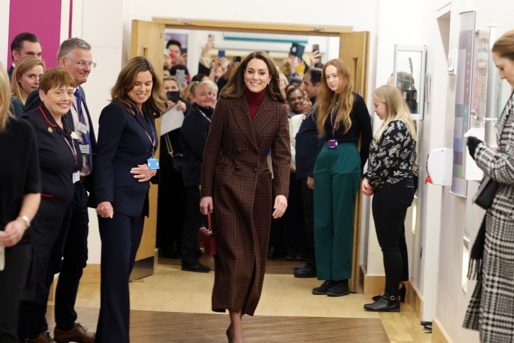 La princesa de Gales visitando el The Royal Marsden Hospital, donde fue tratada de su cáncer