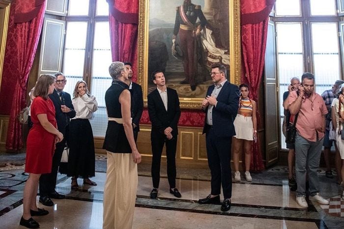 La princesa Charlene enseñando el Palacio Grimaldi