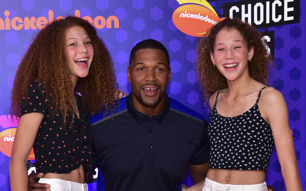 Michael Strahan con sus hijas Isabella y Sophia