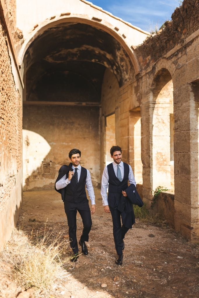 Juan Carlos Caballero y Javier Zamora en su boda