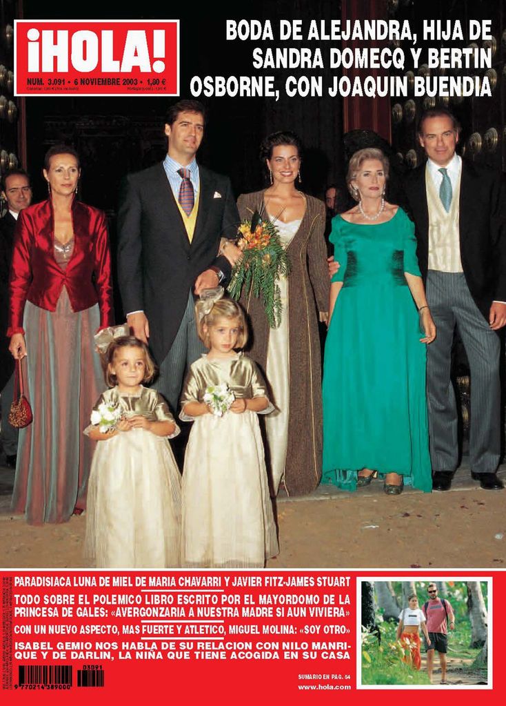 Boda Alejandra Osborne en ¡HOLA! noviembre 2003