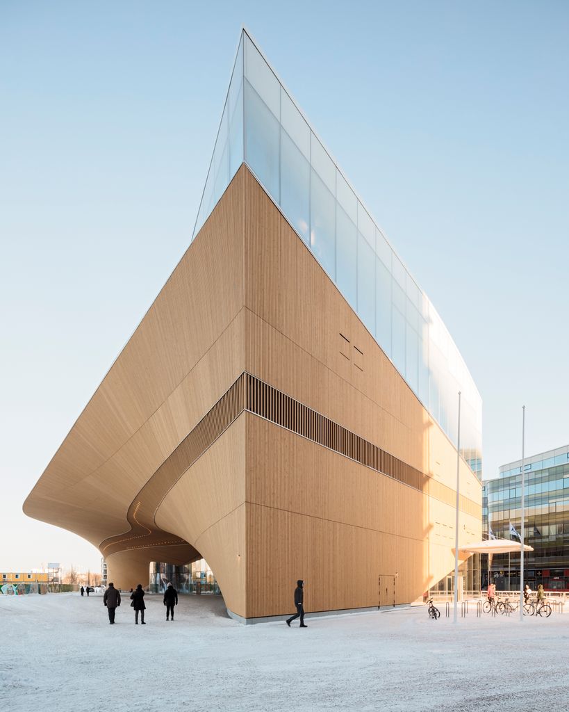 Biblioteca pública Oodi en Helsinki, Finlandia