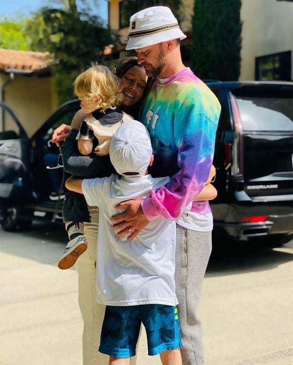 Justin Timberlake con su familia