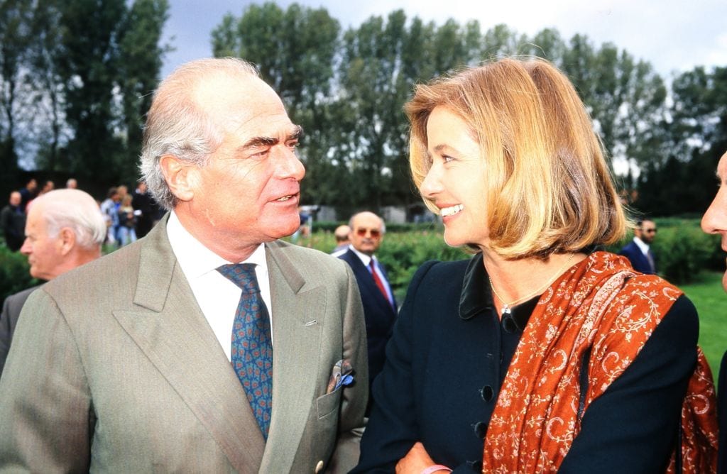 El príncipe Heinrich von Fürstenberg junto a su mujer la princesa  Massimiliana en 1999