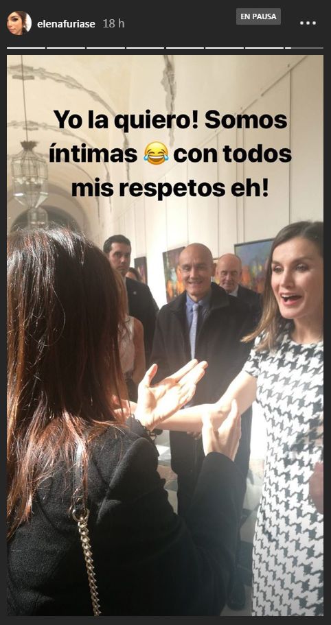 La reina Letizia con Elena Furiase