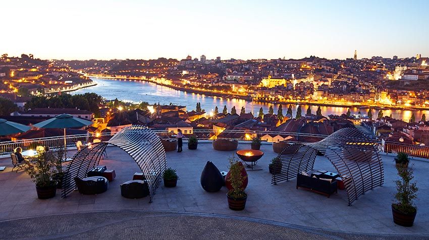 Vista desde la terraza bar de The Yeatman, Oporto