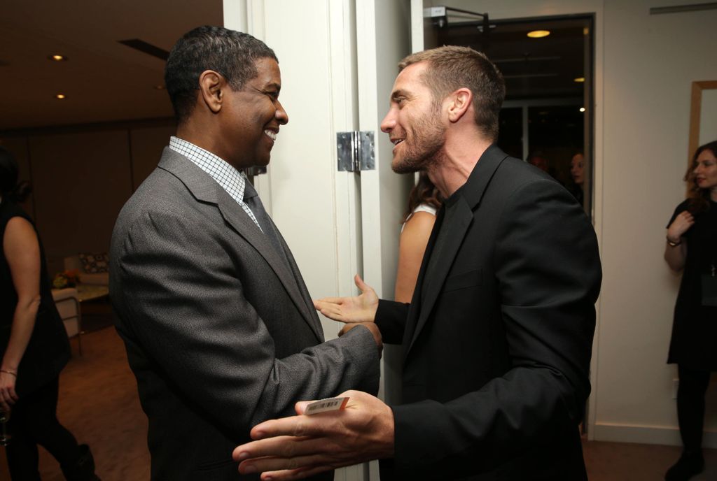 Denzel Washington y Jake Gyllenhaal en la premiere 'The Equalizer' (2014)