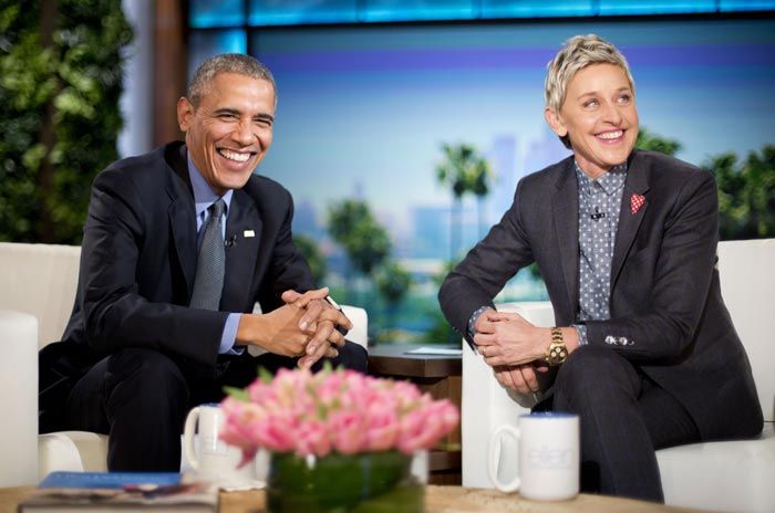 Ellen DeGeneres y Barak Obama