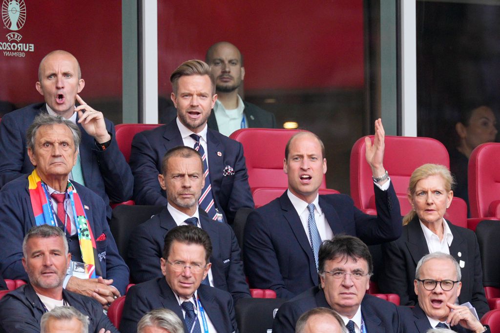 El príncipe de Gales durante el partido entre Inglaterra y Suiza, cuartos de final de la Eurocopa en el Dusseldorf Arena de Alemania, julio 2024