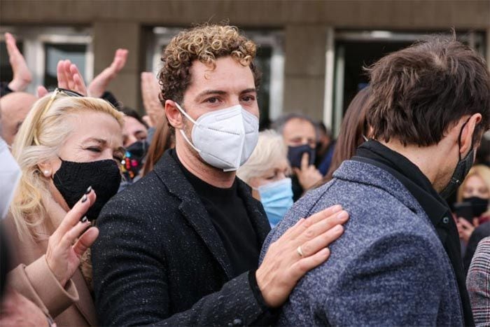 David Bisbal en el funeral de Álex Casademunt