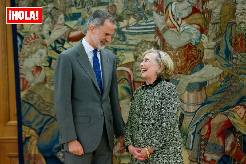 El rey con Hillary Clinton