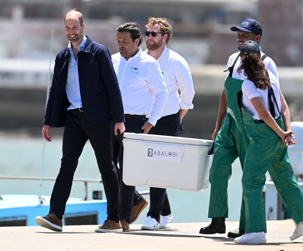 Prince William, Prince of Wales, meeting fishermen Visit to 2023 Earthshot Finalist, Abalobi, Prince William, Prince of Wales visit to Cape Town, South Africa 