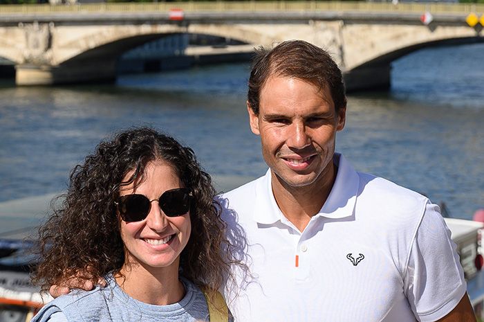 Rafa Nadal con su mujer