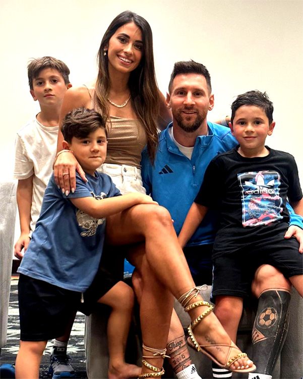 Leo Messi y su familia