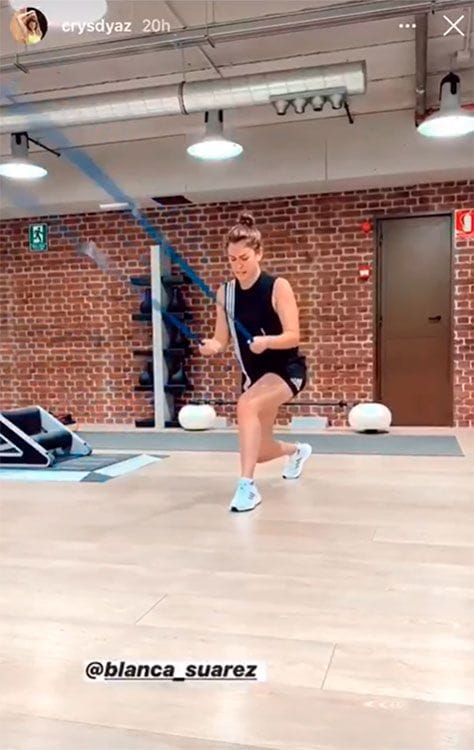 Blanca Suárez entrenando