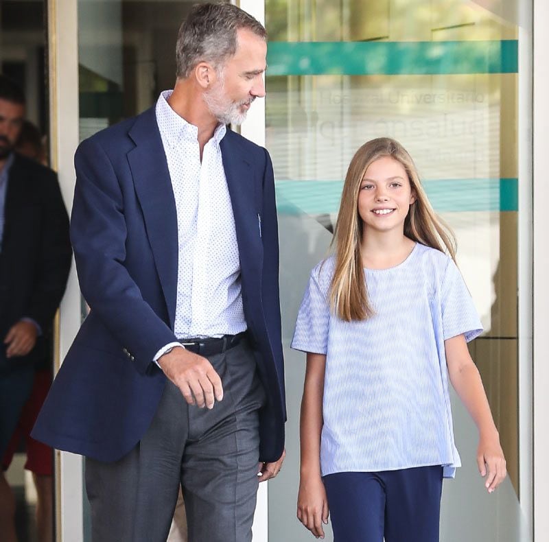 La infanta Sofía con Felipe VI