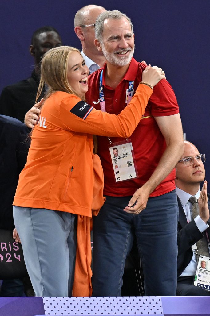 Felipe VI durante los JJOO junto a la princesa Amalia de Países Bajos