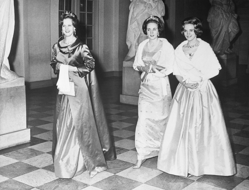 Margarita de Dinamarca, Benedicta de Dinamarca y Ana María de Grecia en 1964