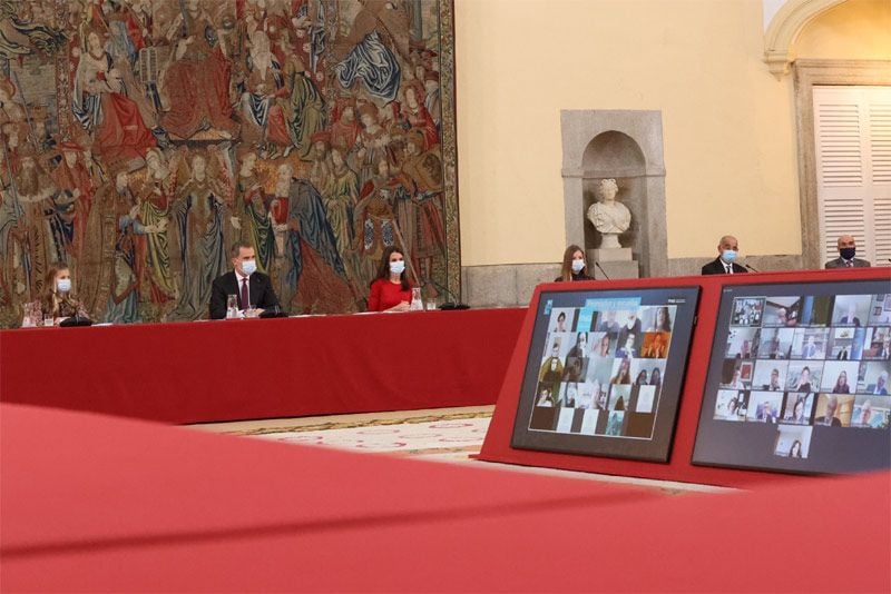 Rey Felipe, reina Letizia, princesa Leonor e infanta Sofía