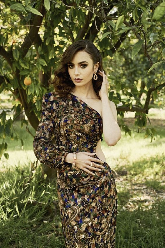 lily collins looks globos de oro estilo 4a