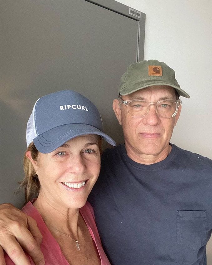 Tom Hanks y Rita Wilson tras su diagnóstico