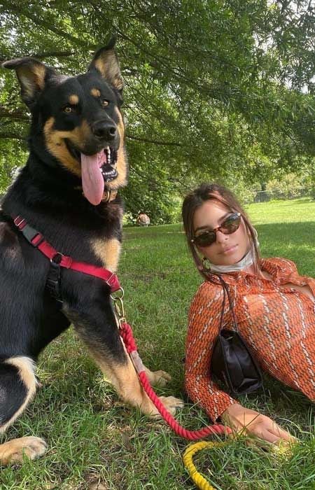 emily y su perro en el parque