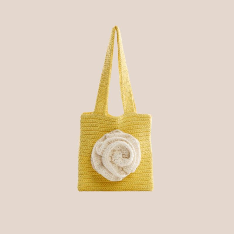 bolso crochet flor