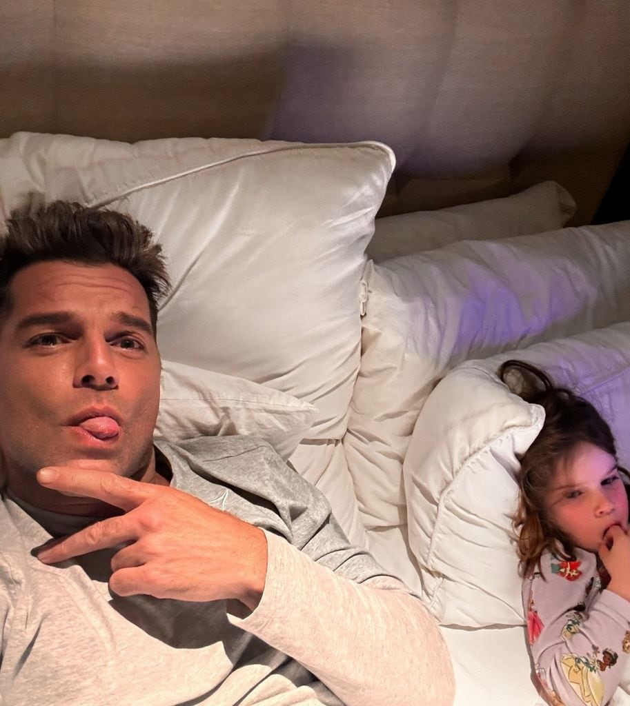 Ricky Martin y su hija Lucía.