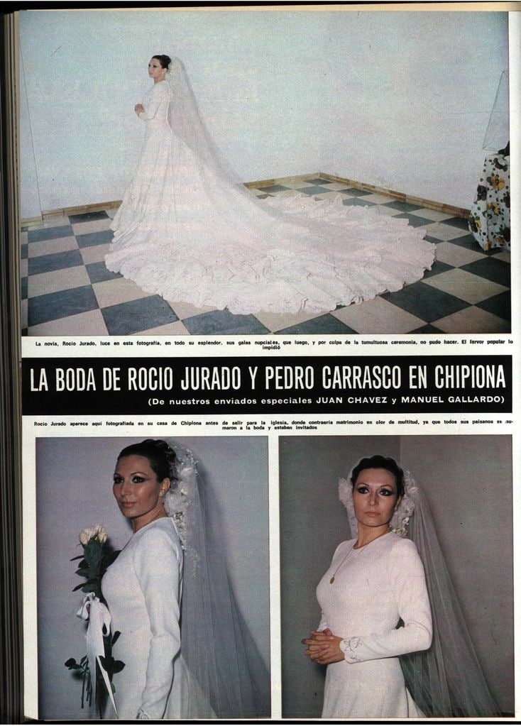 La boda de Rocío Jurado y Pedro Carrasco en 1976