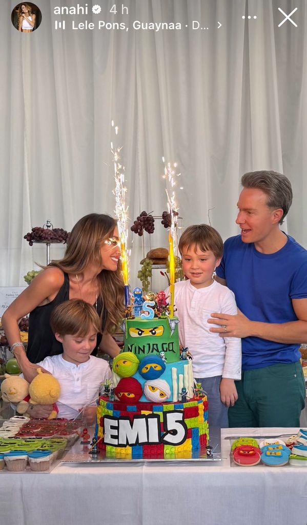 Anahí celebró el cumpleaños de su hijo Emiliano.