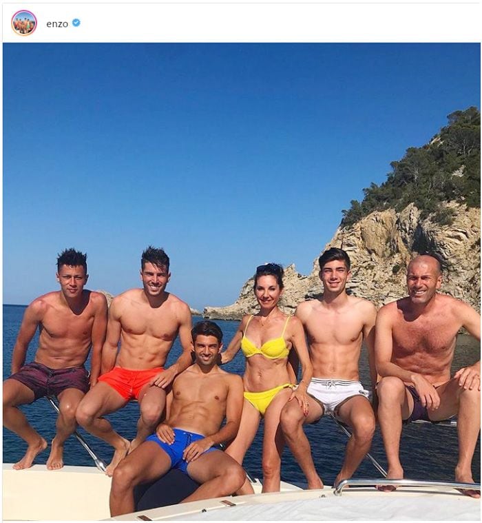 Zinedine Zidane y su familia presumen de 'cuerpazos' en Ibiza