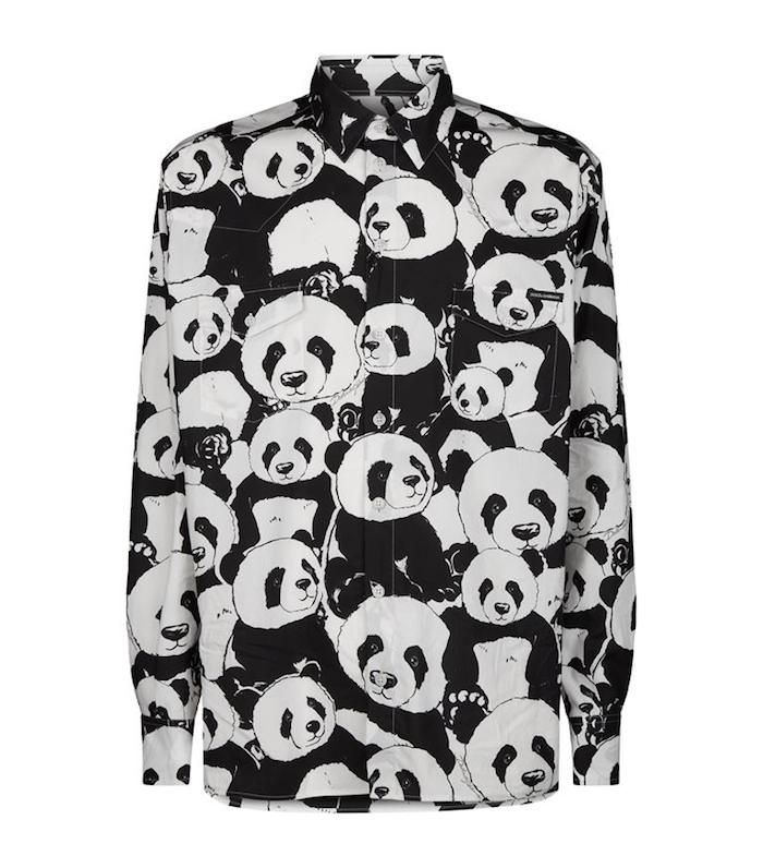 panda camisa dolce gabbana a