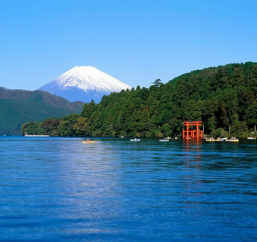 Lago Ashi y monte Fuji,  Parque Nacional Fuji-Hakone-Izu, Japón