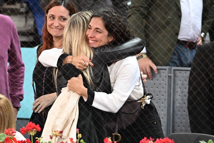 Maribel Nadal y Mery Perelló en la despedida de Nadal del Mutua Madrid Open