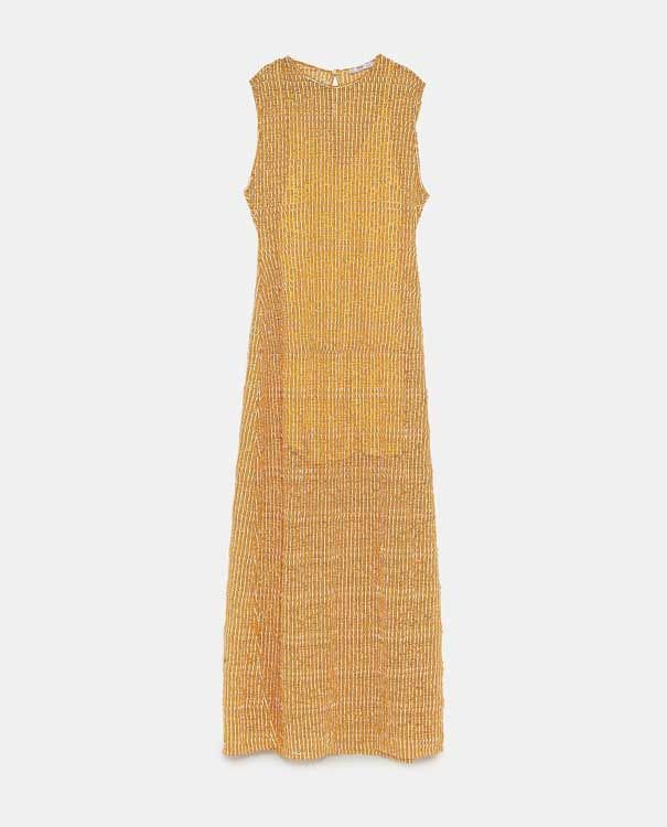 vestido amarillo zara