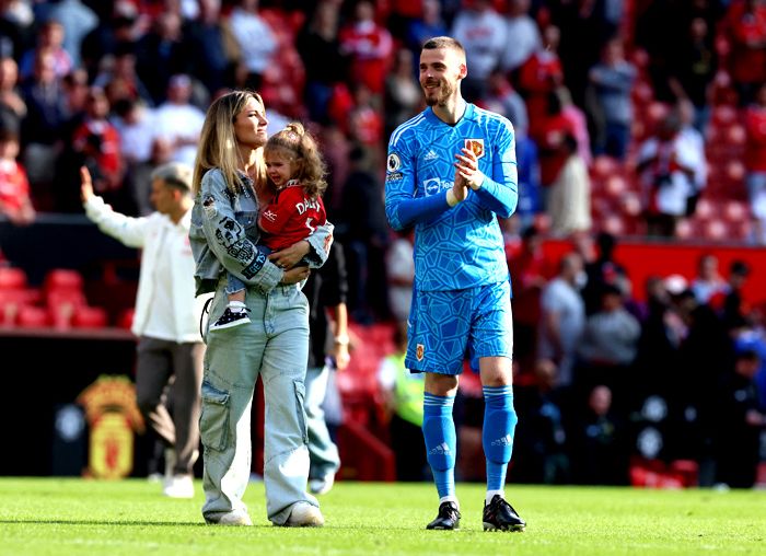 David de Gea y Edurne con su hija