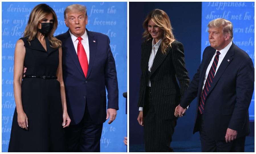 first lady melania trump wore a face mask on stage at the final debate unlike the first one in september