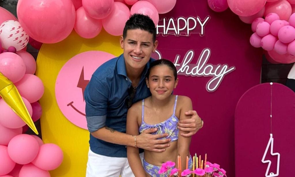 James Rodríguez y su hija, Salomé