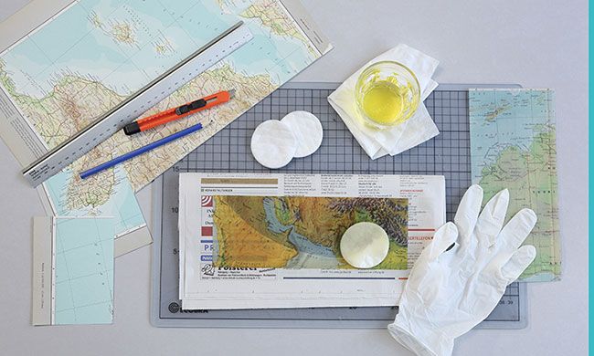 manualidades diy papel mapas