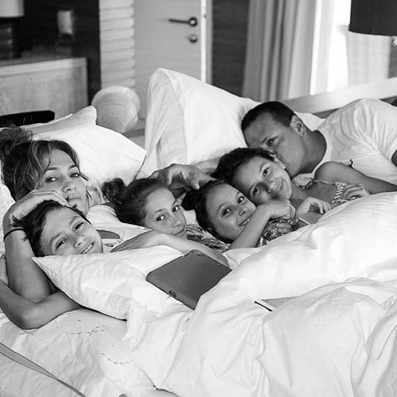 Jennifer Lopez, Alex Rodriguez y su familia