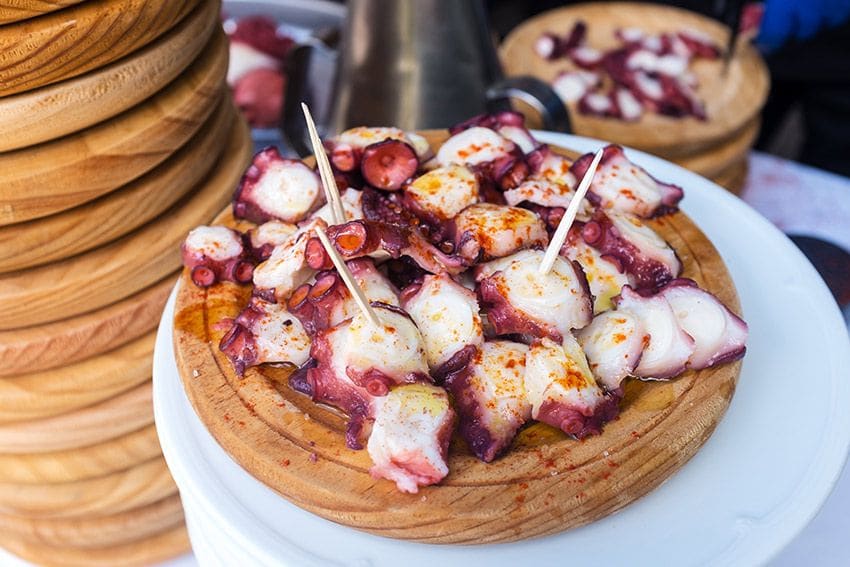 Pulpo, una de las tapas más exquisitas de Galicia