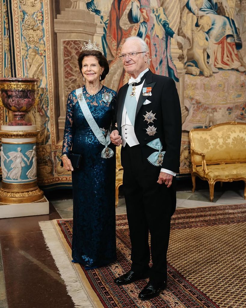 Victoria de Suecia en la cena de los Nobel